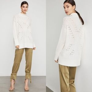 BCBGMaxAzria Turtleneck Sequin Tunic Sweater